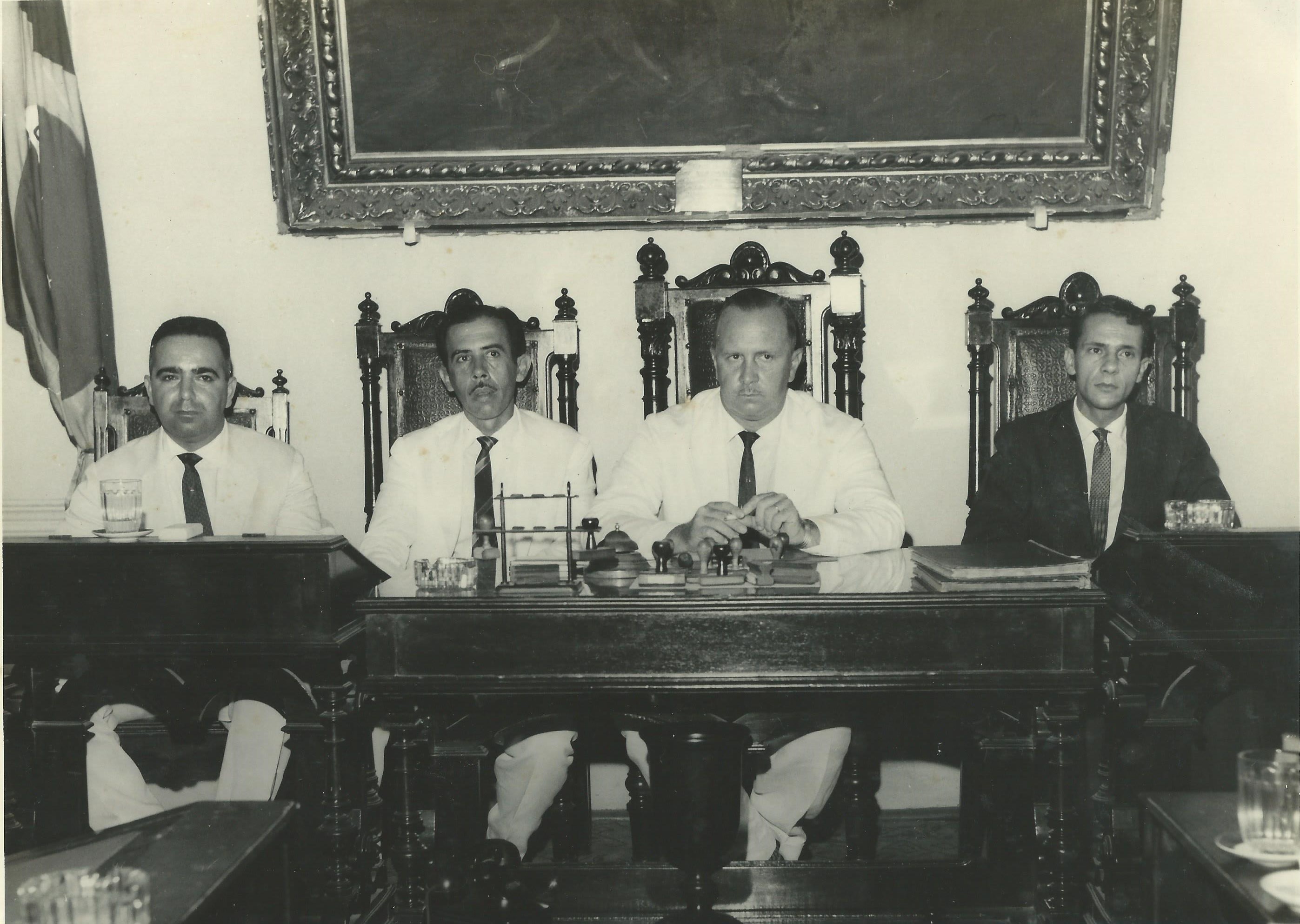 Mesa Diretora do Poder Legislativo - da esquerda para direita,Carlos Ferreira; Ubiratan Índio Brasileiro, Severino de Carvalho Neto e Albeci Gazal